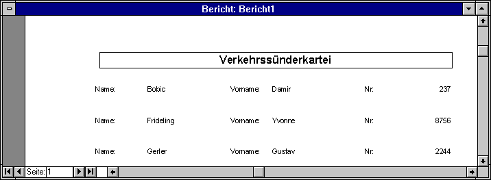 Fertiger Bericht