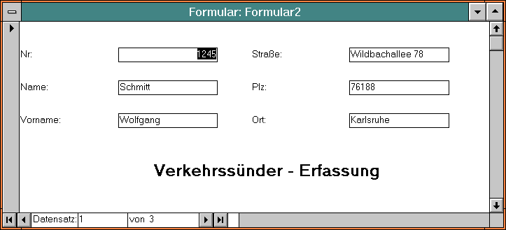 Formular: Ergebnis